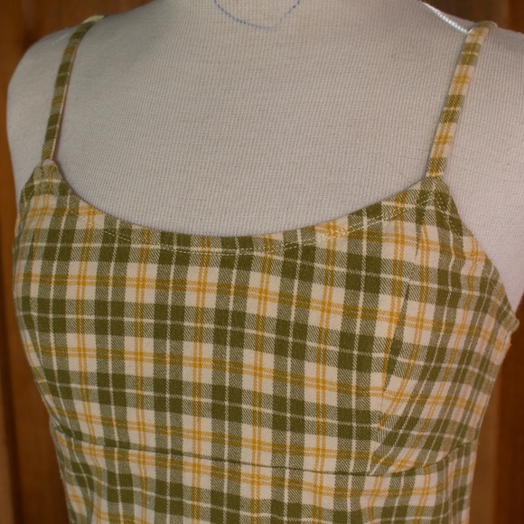 John Galt 100% Cotton Plaid Flannel 90's Style Mini Dress - Picture 5 of 17
